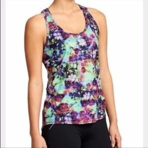 Athleta Women’s Tie Dye Floral Racerback Tank Athletic Top Size XS Sporty Yoga